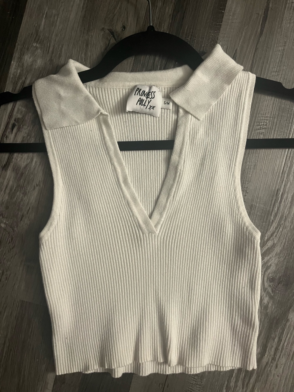 Women’s Ribbed White Tank Top